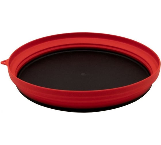 Изображение товара Силиконовая тарелка с пластиковым дном Tramp 25.5x25.5x4, терракотовый TRC-1241