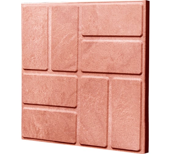 Изображение товара Тротуарная ППК плитка Neoкомпозит Универсальная "8 кирпичей", 250x250x20 мм, красный, комплект 8 шт. ПТУн-20 8К Т8