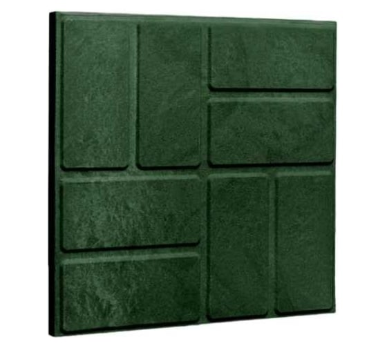 Изображение товара Тротуарная ППК плитка Neoкомпозит Универсальная "8 кирпичей", 250x250x20 мм, зеленый, комплект 16 шт. ПТУн-20 8К З16