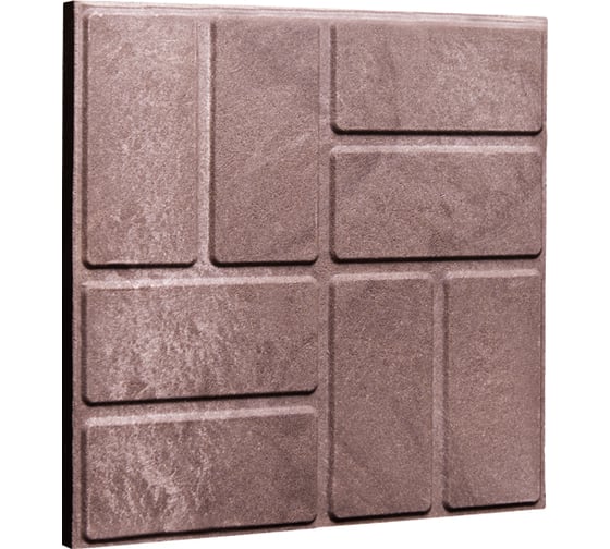 Изображение товара Тротуарная ППК плитка Neoкомпозит Универсальная "8 кирпичей", 250x250x20 мм, коричневый, комплект 16 шт. ПТУн-20 8К К16