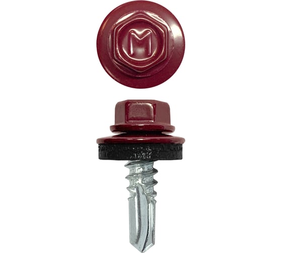 Изображение товара Кровельный саморез Daxmer 5,5x19 RAL 3005, сверло №3, 250 шт. 00000304271