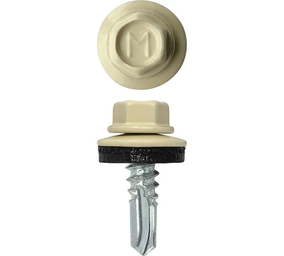 Изображение товара Кровельный саморез Daxmer 5,5x19 RAL 1015 сверло №3, 250 шт 00000305466