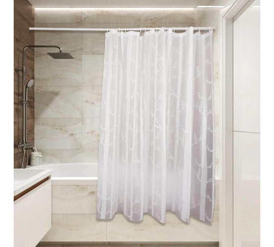 Изображение товара Штора для ванной Сантис peva pv-115 (березовая роща) 54 gsm 180x180 см 035182