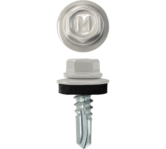 Изображение товара Кровельный саморез Daxmer 5,5x19 RAL 7004 сверло №3, 250 шт 00000304279