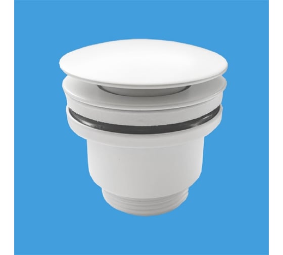 Изображение товара Выпуск McAlpine тип кнопка, металл., ф32-60мм., высота 45 мм., цвет белый матовый BCWP60-MWH