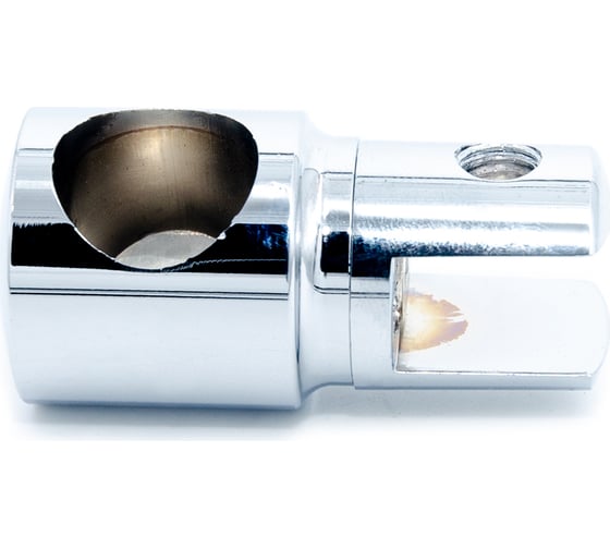Изображение товара Коннектор стекло-труба SERVICE PLUS торцевой, d19мм, хром глянцевый CK-401D19-PC