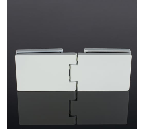 Изображение товара Петля стекло-стекло SERVICE PLUS с защелкивающимися крышками, белый глянец, латунь P03-100WG/brass