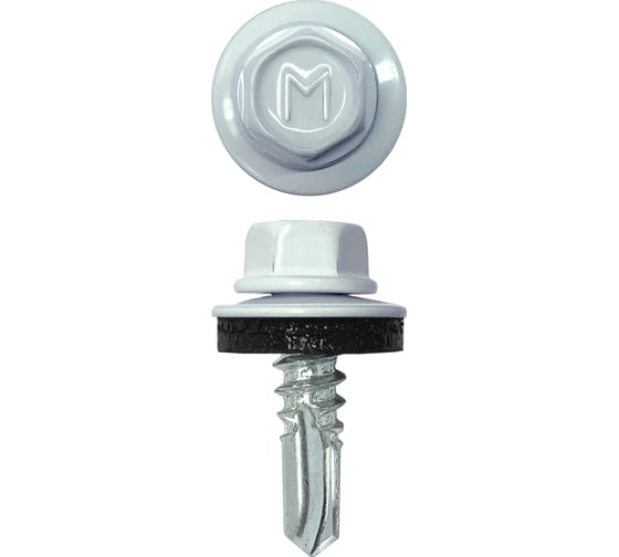 Изображение товара Кровельный саморез Daxmer 5,5x19 RAL 9003 сверло №3, 250шт 00000304283