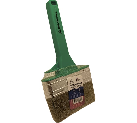 Изображение товара Плоская кисть (макловица) для работ по дереву DeltaRoll смешанная щетина, 120x25 мм 137125