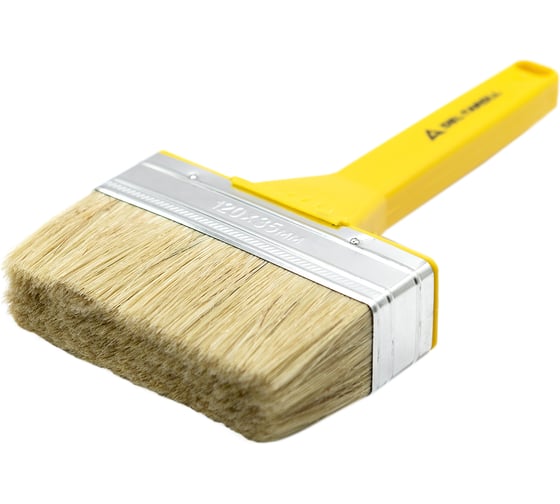 Изображение товара Плоская кисть (макловица) DeltaRoll с натуральной щетиной, 120x35 мм 136135