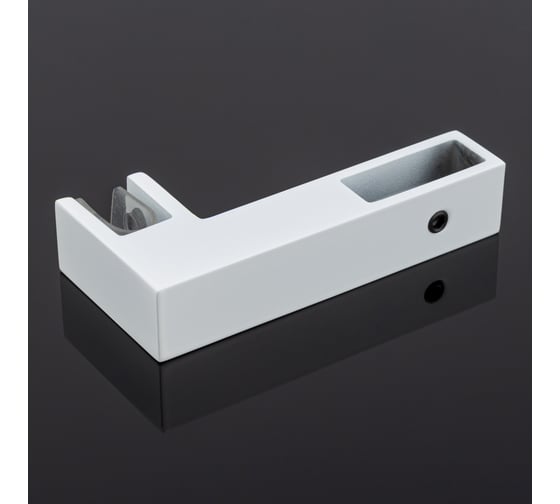 Изображение товара Держатель стекла SERVICE PLUS г-образный, сквозной, 30x10, белый матовый, sus304 S02-502WM/sus304