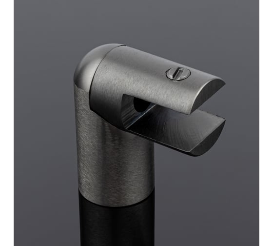 Изображение товара Держатель стекла SERVICE PLUS ф19, торцевой 90, графит матовый, латунь D02-509GFM/brass