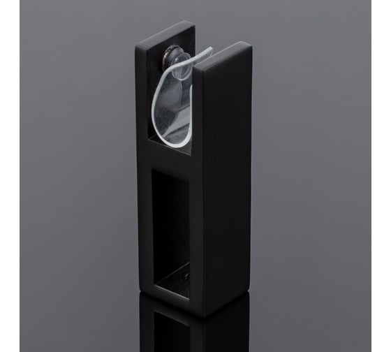 Изображение товара Держатель стекла SERVICE PLUS сквозной, 30x10, черный матовый, sus304 S02-501BLK/sus304