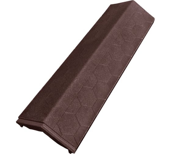 Изображение товара Парапет ППК на пролет забора в 0.5 кирпича Neoкомпозит Гибкая черепица, 500x130x15 мм, коричневый ПЗ-130 ГЧ К