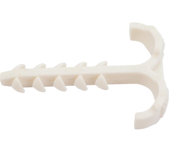 Изображение товара Дюбель-хомут IEK т-образный, 4-12 мм, нейлон, белый, 100 шт. UDH11-04-12-100-K01