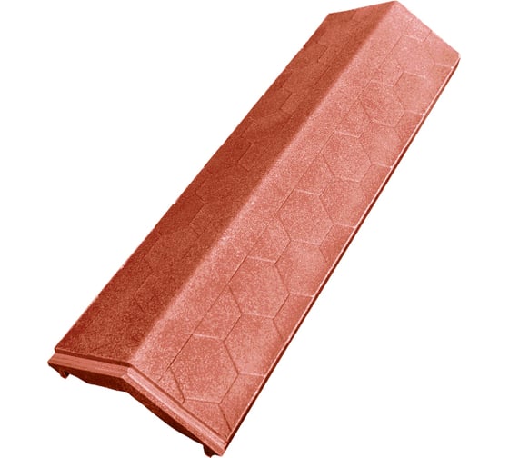 Изображение товара Парапет ППК на пролет забора в 0.5 кирпича Neoкомпозит Гибкая черепица, 500x130x15 мм, терракотовый ПЗ-130 ГЧ Т