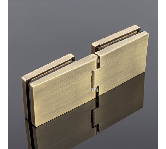 Изображение товара Петля стекло-стекло SERVICE PLUS с защелкивающимися крышками, бронза, латунь P03-100BRZ/brass