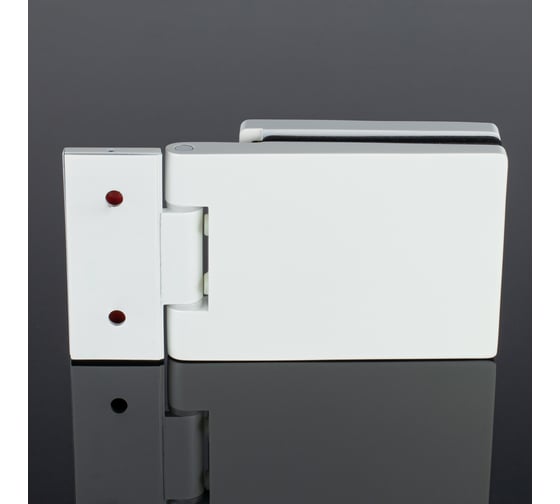 Изображение товара Петля стена-стекло SERVICE PLUS с защелкивающейся крышкой 90, белый глянец, латунь P03-101WG/brass