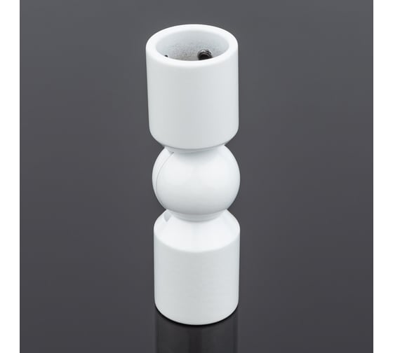 Изображение товара Соединитель трубы SERVICE PLUS ф19, 90-180, белый матовый, латунь S02-510WM/brass