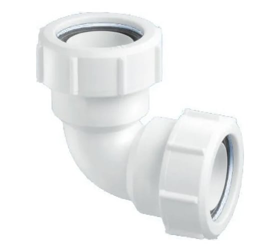 Изображение товара Отвод McAlpine на 90 градусов, компрессионный, Ду=32мм х Ду=32мм., цвет белый 32A-WH