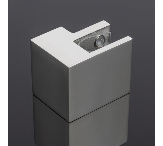 Изображение товара Держатель труба-стекло SERVICE PLUS 30x10, торцевой, хром, sus304 D02-503СR/sus304