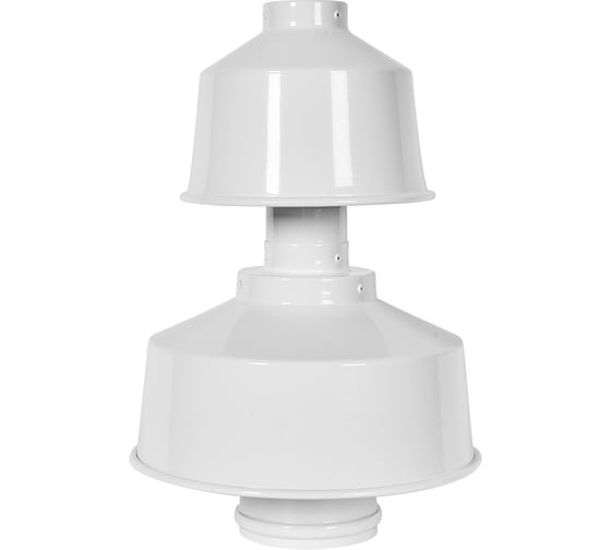 Изображение товара Оголовок с ветрозащитой ROMMER Rca-6010-000334 d60х100, белый, алюминий RG0091CSP6IEIK