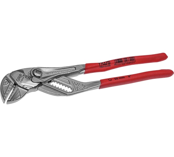 Изображение товара Переставные клещи-гаечный ключ NWS gripper k2, 250 мм, покрытие crom, обливные рукоятки 1664-42-250