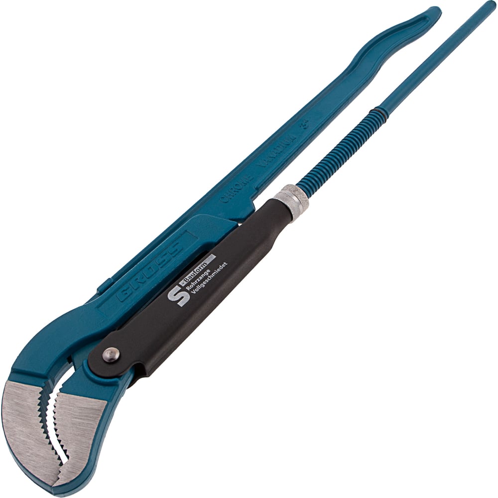 Изображение товара Трубный рычажный ключ GROSS №4 цельнокованый CrV 650 мм профессиональный