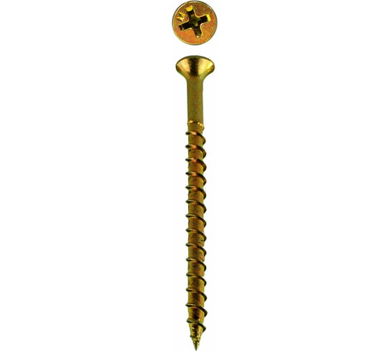 Изображение товара Саморез Daxmer ГКЛ по дереву усиленный 4,2x65 желтый цинк, 15 кг (~3850 шт) 00000435913