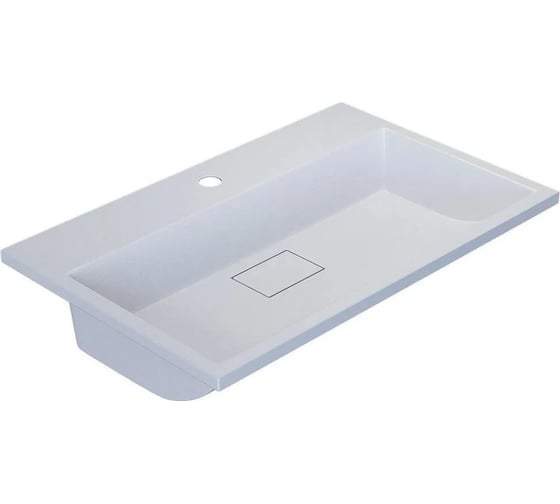 Изображение товара Раковина для ванной Uperwood полувстраиваемая Barsa_60 см, прямоугольная, белая 2911120345