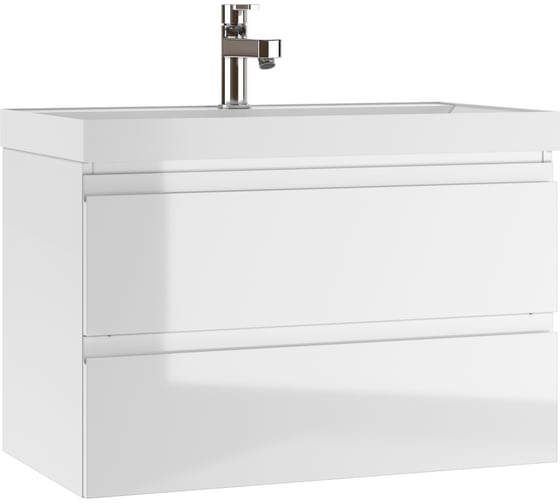 Изображение товара Подвесная тумба Домино Graffo под умывальник "Classic 80" белый глянец В2 DGr2105T