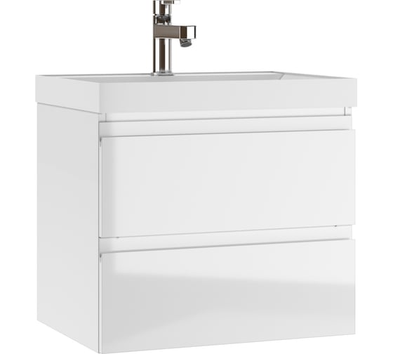 Изображение товара Подвесная тумба Домино Graffo под умывальник "Classica 60" белый глянец В2 DGr2114T