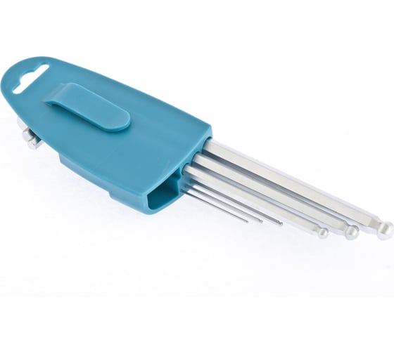 Изображение товара Набор экстрадлинных имбусовых ключей с шаром GROSS HEX 1,5–10 мм, сатинированные, 9 шт. 16404