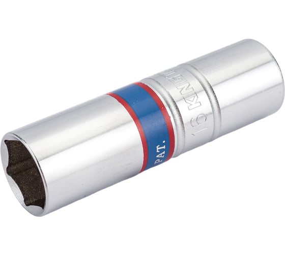 Изображение товара Головка свечная шестигранная 1/2"DR, 16 мм, магнитный фиксатор KING TONY 466516C