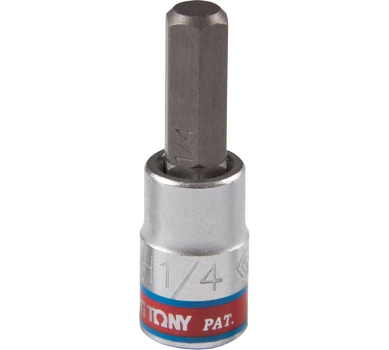 Изображение товара Насадка бита торцевая Hex 1/4", 1/4"DR, L = 37 мм KING TONY 203508S