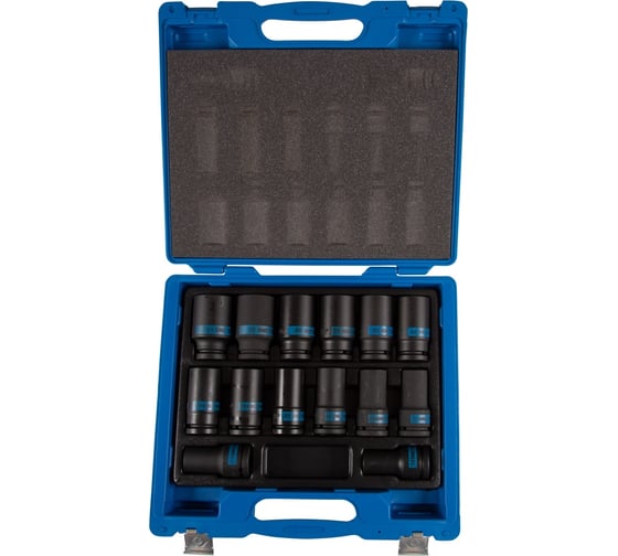 Изображение товара Набор ударных глубоких торцевых головок 3/4"DR, шестигранные, 19-41 мм, 14 предметов KING TONY 6414MP