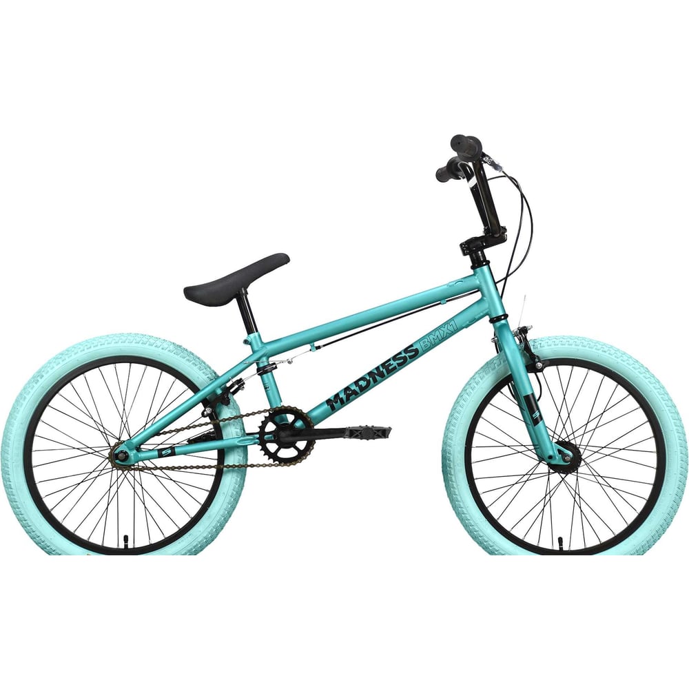 Изображение товара Велосипед BMX Stark Madness BMX 1 2023 Бирюзовый с черным и голубым стилем