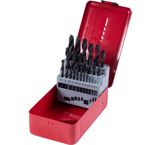 Изображение товара Набор сверл по металлу 25 шт, 1-13 мм, HSS KING TONY 11325SQ