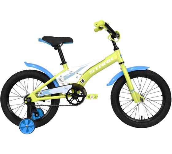 Изображение товара Велосипед STARK Tanuki диаметр колес 16, Boy, 2023, зеленый/синий/белый HQ-0010240