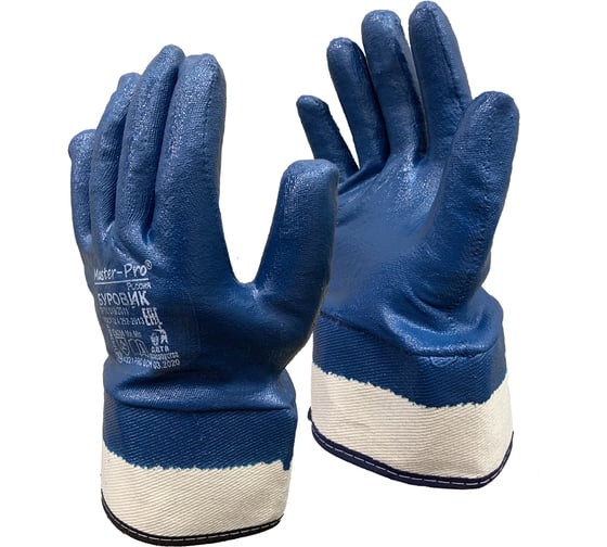 Изображение товара Рабочие краги Master-Pro® БУРОВИК х/б с нитриловым покрытием, 50 пар 8330-CNI-50