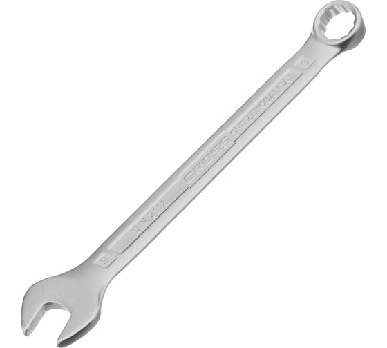 Изображение товара Комбинированный ключ GROSS 9 мм, CrV, холодный штамп 15128