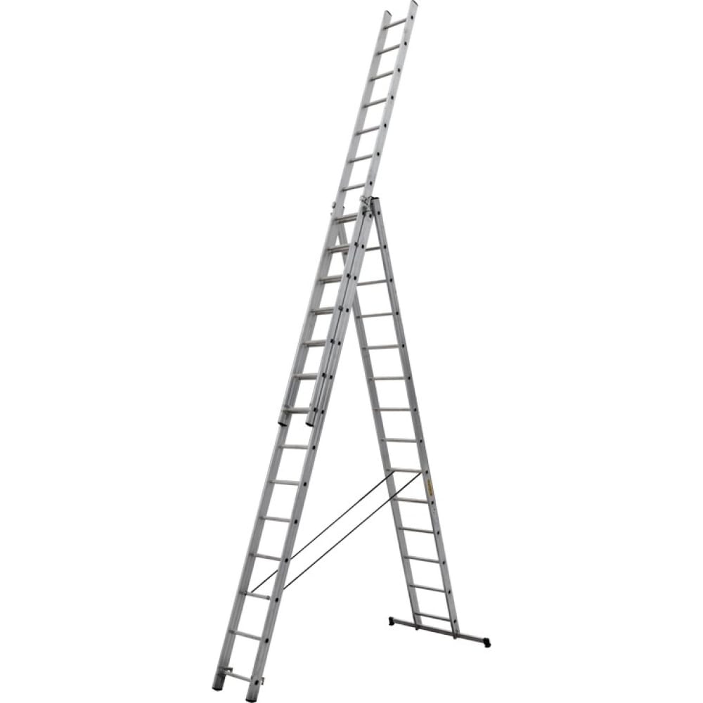 Трехсекционная раскладная лестница НАШ, размер 400х50х15