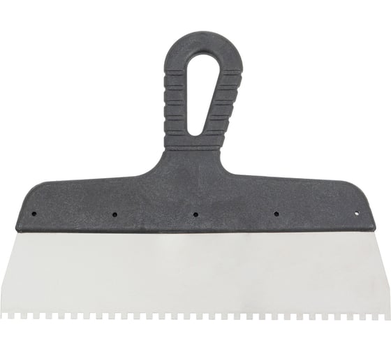 Изображение товара Зубчатый шпатель КЭС 4x4 мм, нержавеющая сталь, пластиковая рукоятка, 600 мм 10000038