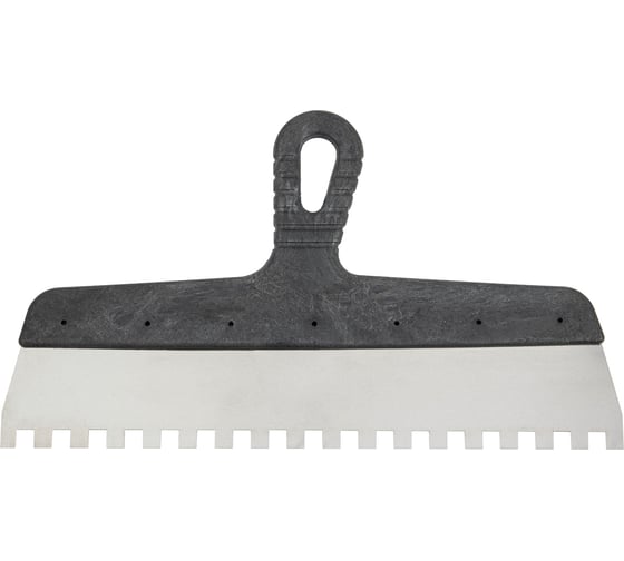 Изображение товара Зубчатый шпатель КЭС 10x10 мм, нержавеющая сталь, пластиковая рукоятка, 600 мм 10000059