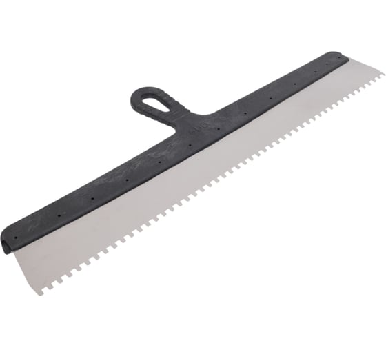 Изображение товара Зубчатый шпатель КЭС 6x6 мм, нержавеющая сталь, пластиковая рукоятка, 600 мм 10000045