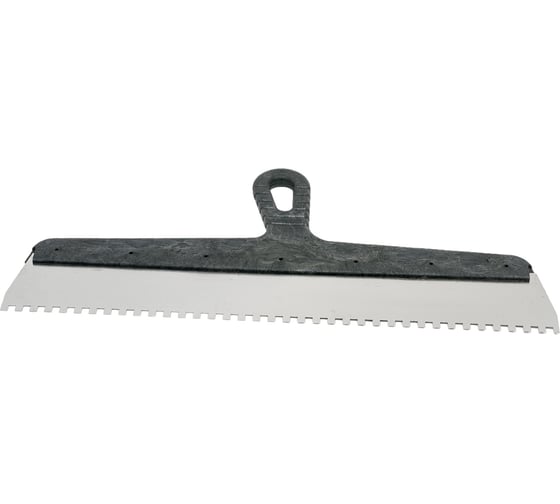 Изображение товара Зубчатый шпатель КЭС 6x6 мм, нержавеющая сталь, пластиковая рукоятка, 450 мм 10000044