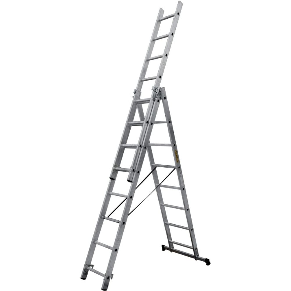 Трехсекционная раскладная лестница НАШ, размер 230х40х15