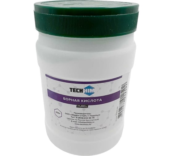 Изображение товара Борная кислота 250 гр TECHHIM TH-BOKI-250