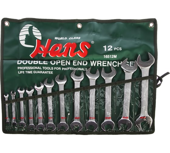 Изображение товара Комплект рожковых ключей Hans 12 шт. 16512M