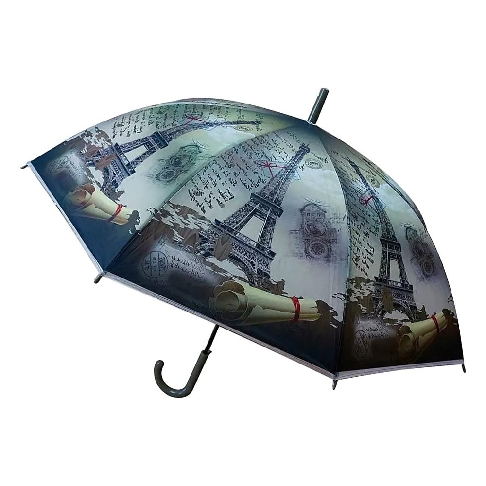 Изображение товара Зонт Мультидом Париж полуавтомат серый диаметр 98 см